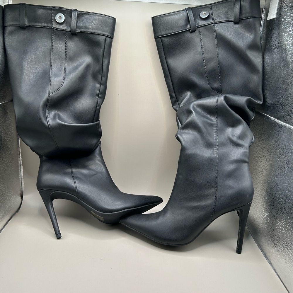 PrettyLittleThing Black Heeled Boots